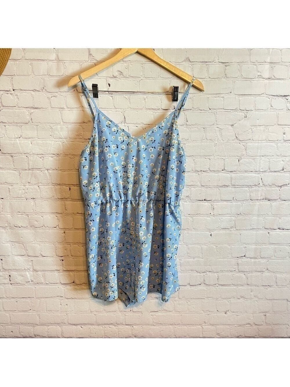 Blue Floral Romper